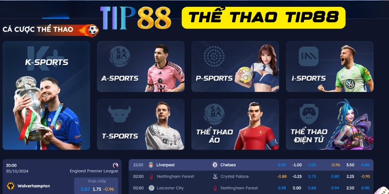 Thể thao Tip88 – Tỷ lệ kèo hấp dẫn