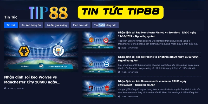 Giới thiệu sơ lược tin tức Tip88